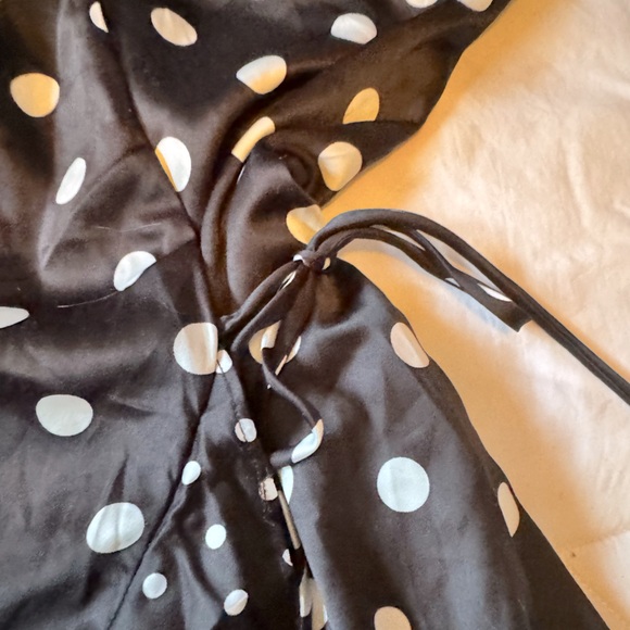 Lulu’s Black & White Wrap Dress - Picture 3 of 6